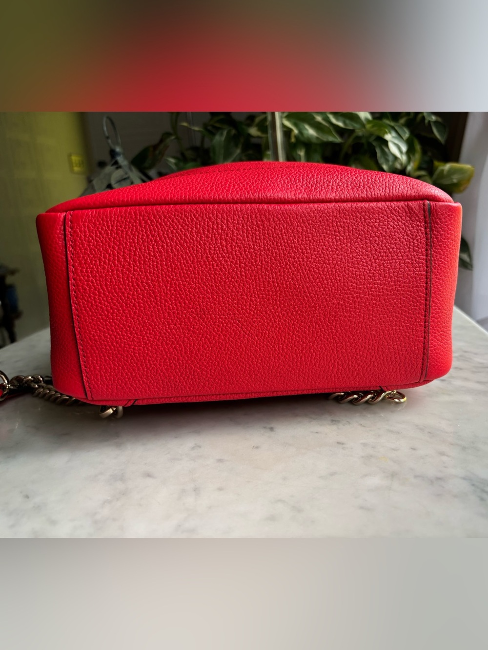 Henri Bendel About Town Red Pebbled Leather Mini Backpack/Shoulder Bag - Picture 5 of 11